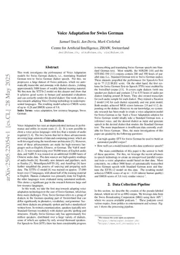 Voice Adaptation for Swiss German