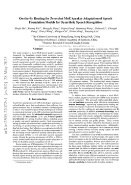 On-the-fly Routing for Zero-shot MoE Speaker Adaptation of Speech Foundation Models for Dysarthric Speech Recognition