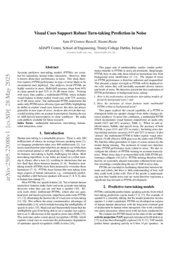 Visual Cues Support Robust Turn-taking Prediction in Noise