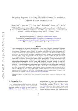 Adapting Segment Anything Model for Power Transmission Corridor Hazard Segmentation