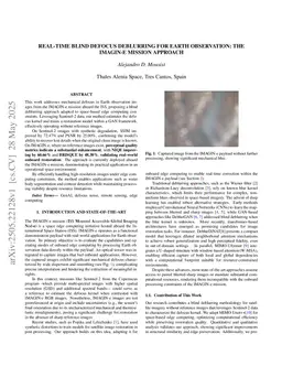 Real-Time Blind Defocus Deblurring for Earth Observation: The IMAGIN-e Mission Approach
