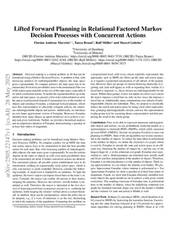 Lifted Forward Planning in Relational Factored Markov Decision Processes with Concurrent Actions
