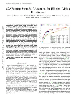 S2AFormer: Strip Self-Attention for Efficient Vision Transformer