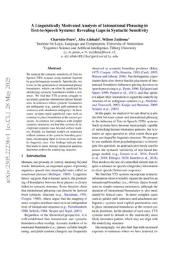 A Linguistically Motivated Analysis of Intonational Phrasing in Text-to-Speech Systems: Revealing Gaps in Syntactic Sensitivity