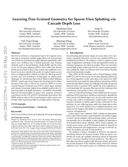 Learning Fine-Grained Geometry for Sparse-View Splatting via Cascade Depth Loss