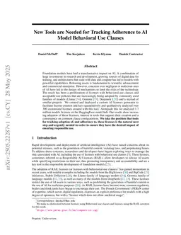 New Tools are Needed for Tracking Adherence to AI Model Behavioral Use Clauses