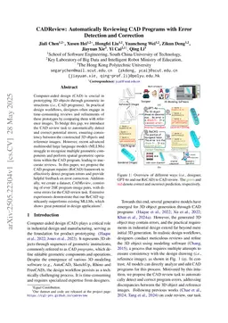 CADReview: Automatically Reviewing CAD Programs with Error Detection and Correction