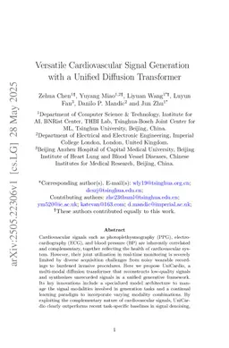 Versatile Cardiovascular Signal Generation with a Unified Diffusion Transformer
