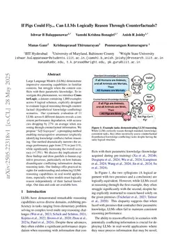 If Pigs Could Fly... Can LLMs Logically Reason Through Counterfactuals?