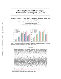 Advancing Multimodal Reasoning via Reinforcement Learning with Cold Start