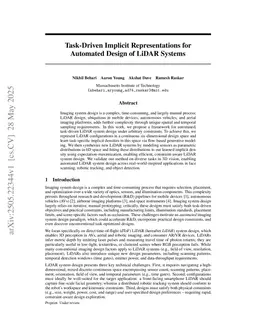 Task-Driven Implicit Representations for Automated Design of LiDAR Systems