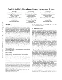 ChatPD: An LLM-driven Paper-Dataset Networking System