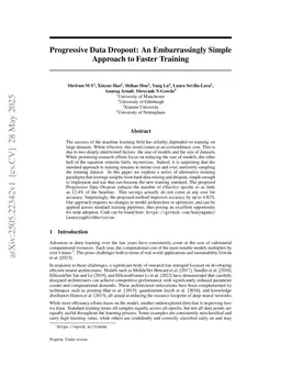Progressive Data Dropout: An Embarrassingly Simple Approach to Faster Training