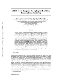 STDR: Spatio-Temporal Decoupling for Real-Time Dynamic Scene Rendering