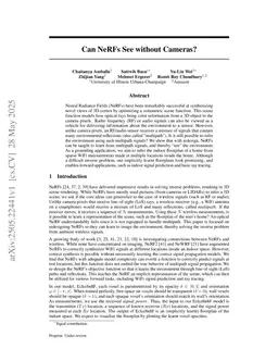 Can NeRFs See without Cameras?