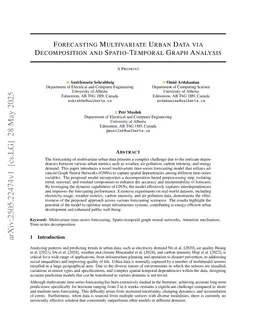 Forecasting Multivariate Urban Data via Decomposition and Spatio-Temporal Graph Analysis