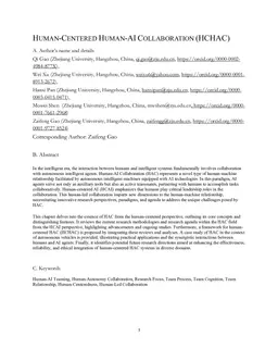 Human-Centered Human-AI Collaboration (HCHAC)