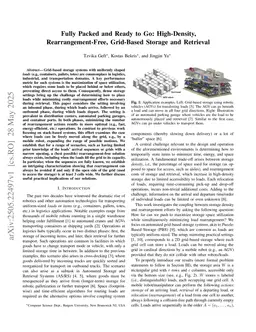 Fully Packed and Ready to Go: High-Density, Rearrangement-Free, Grid-Based Storage and Retrieval