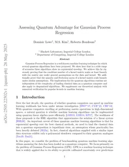 Assessing Quantum Advantage for Gaussian Process Regression