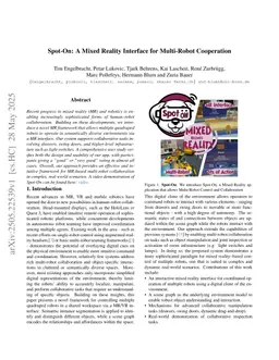 Spot-On: A Mixed Reality Interface for Multi-Robot Cooperation