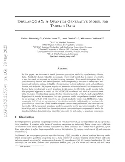 TabularQGAN: A Quantum Generative Model for Tabular Data
