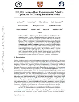 DES-LOC: Desynced Low Communication Adaptive Optimizers for Training Foundation Models