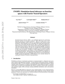 FNOPE: Simulation-based inference on function spaces with Fourier Neural Operators
