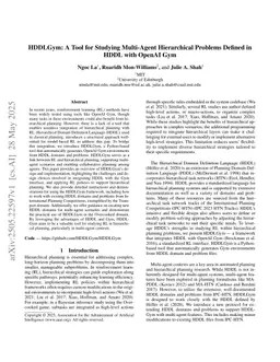 HDDLGym: A Tool for Studying Multi-Agent Hierarchical Problems Defined in HDDL with OpenAI Gym