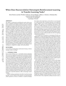 When Does Neuroevolution Outcompete Reinforcement Learning in Transfer Learning Tasks?