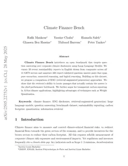 Climate Finance Bench