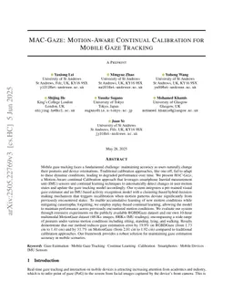MAC-Gaze: Motion-Aware Continual Calibration for Mobile Gaze Tracking