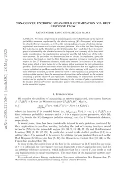Non-convex entropic mean-field optimization via Best Response flow