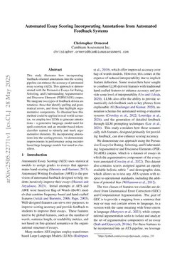 Automated Essay Scoring Incorporating Annotations from Automated Feedback Systems