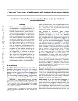 Calibrated Value-Aware Model Learning with Probabilistic Environment Models