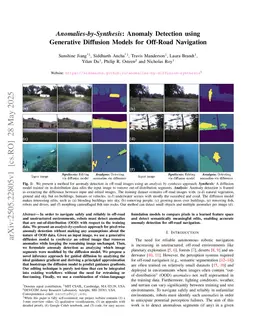 Anomalies by Synthesis: Anomaly Detection using Generative Diffusion Models for Off-Road Navigation