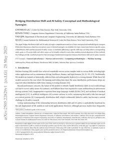 Bridging Distribution Shift and AI Safety: Conceptual and Methodological Synergies