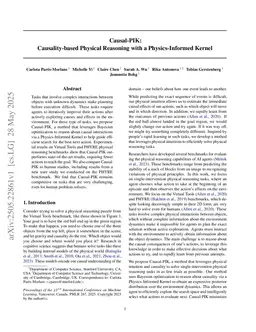 Causal-PIK: Causality-based Physical Reasoning with a Physics-Informed Kernel