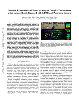 Semantic Exploration and Dense Mapping of Complex Environments using Ground Robot with Panoramic LiDAR-Camera Fusion