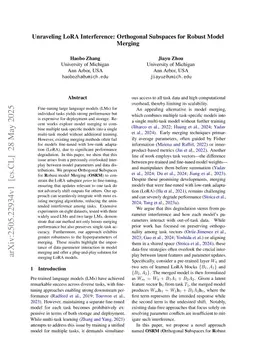 Unraveling LoRA Interference: Orthogonal Subspaces for Robust Model Merging
