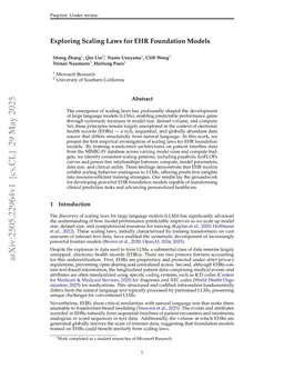 Exploring Scaling Laws for EHR Foundation Models