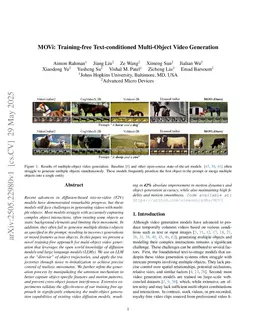 MOVi: Training-free Text-conditioned Multi-Object Video Generation