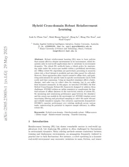Hybrid Cross-domain Robust Reinforcement Learning