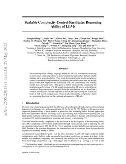 Scalable Complexity Control Facilitates Reasoning Ability of LLMs