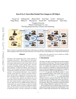 Zero-P-to-3: Zero-Shot Partial-View Images to 3D Object