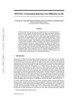 DINGO: Constrained Inference for Diffusion LLMs