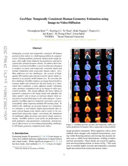 GeoMan: Temporally Consistent Human Geometry Estimation using Image-to-Video Diffusion