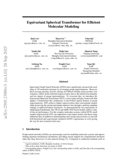 Equivariant Spherical Transformer for Efficient Molecular Modeling