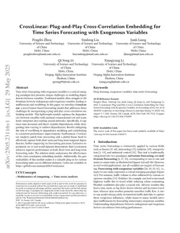 CrossLinear: Plug-and-Play Cross-Correlation Embedding for Time Series Forecasting with Exogenous Variables