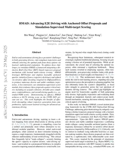 HMAD: Advancing E2E Driving with Anchored Offset Proposals and Simulation-Supervised Multi-target Scoring