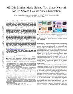 MMGT: Motion Mask Guided Two-Stage Network for Co-Speech Gesture Video Generation